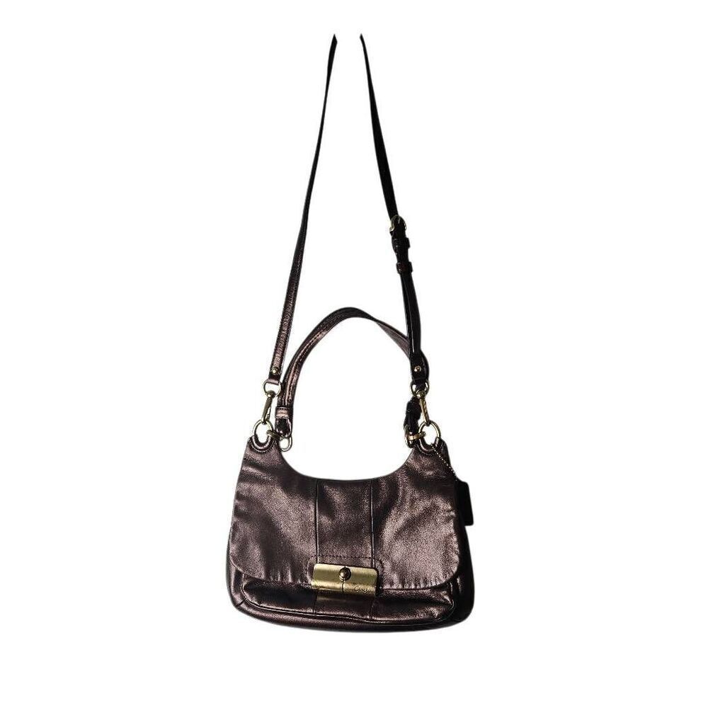 Coach Ashley Crimson metallic leather crossbody bag. - Picture 9 of 9